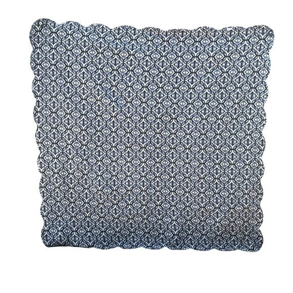 Waverly Twin Quilt With 2 Shams Blue & Gold Cotton Modern 82" X 87" - Picture 3 of 11